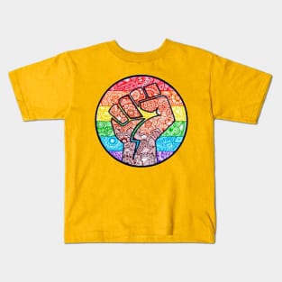 Raised Fist for Black Pride Kids T-Shirt